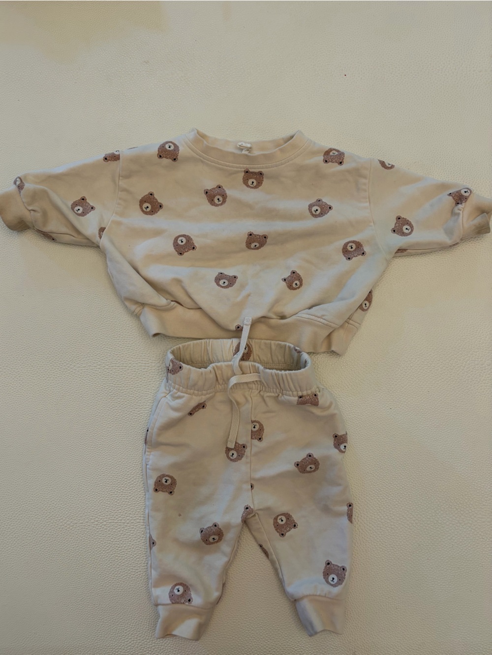 Quincy Mae infant bear print set- 3-6mo